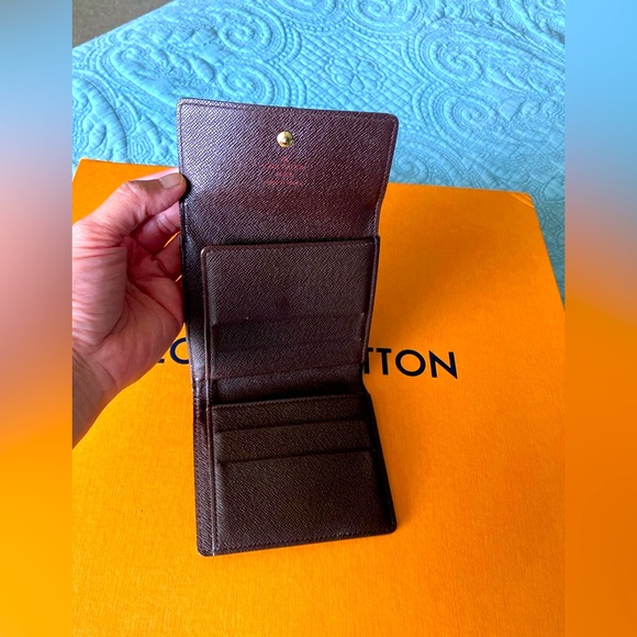 Louis Vuitton Damier Ebene Elise Wallet(chain and wallet  charm included) SOLD - Picture 6 of 8